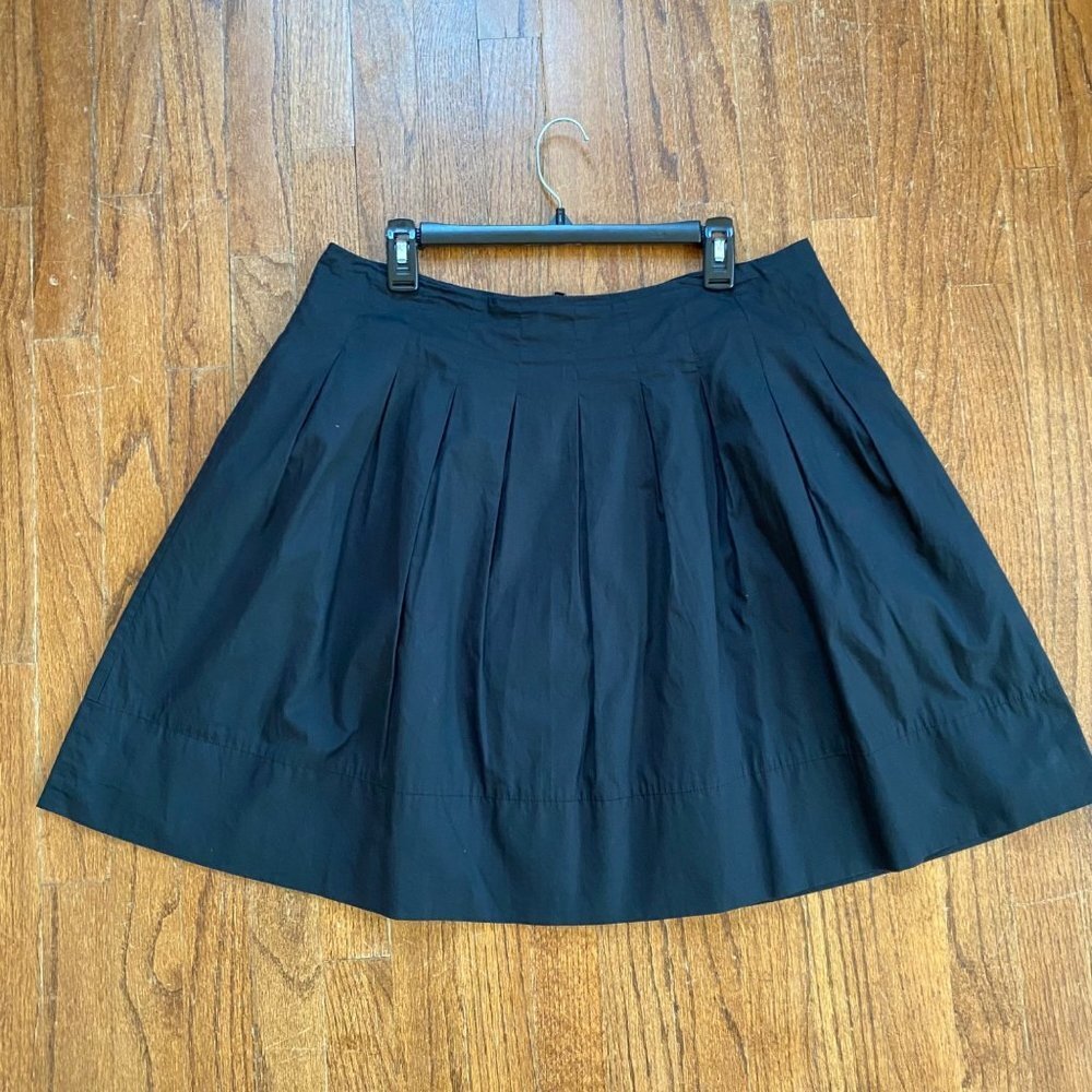 Saks Fifth Avenue Womens Skirt Size 12 Large Pleated A-line Black Flared - Picture 5 of 12